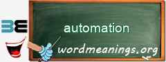 WordMeaning blackboard for automation